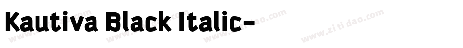 Kautiva Black Italic字体转换